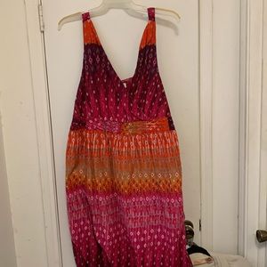 Cute Avenue sundress, reds and oranges, 26/28, 100% cotton